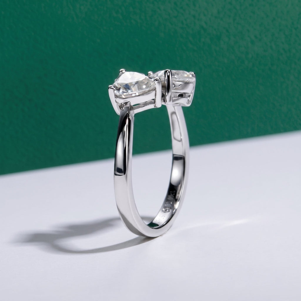 Anel Romeu e Julieta Moissanite Moissanite - Momi Jewel