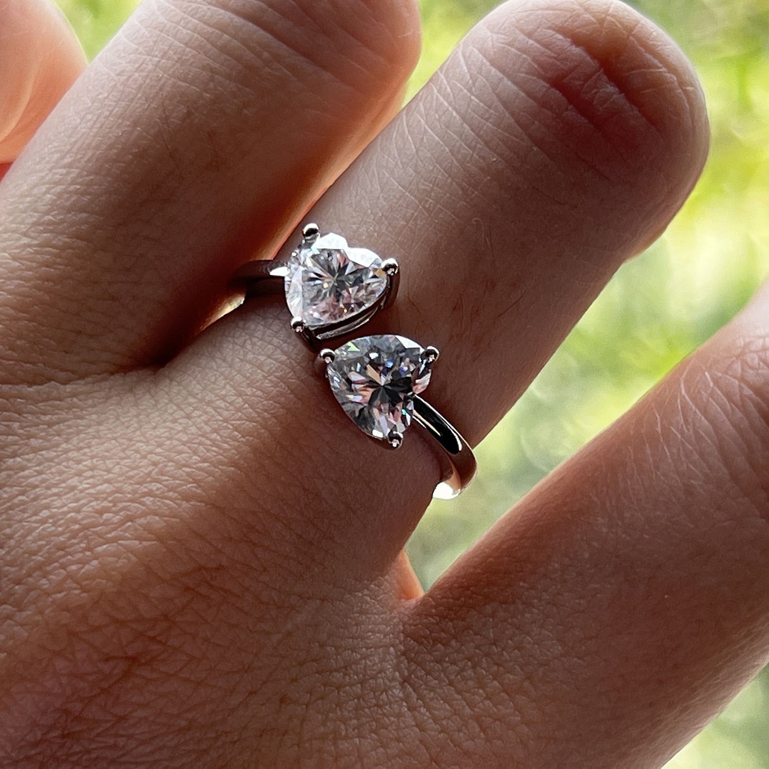 Anel Romeu e Julieta Moissanite Moissanite - Momi Jewel