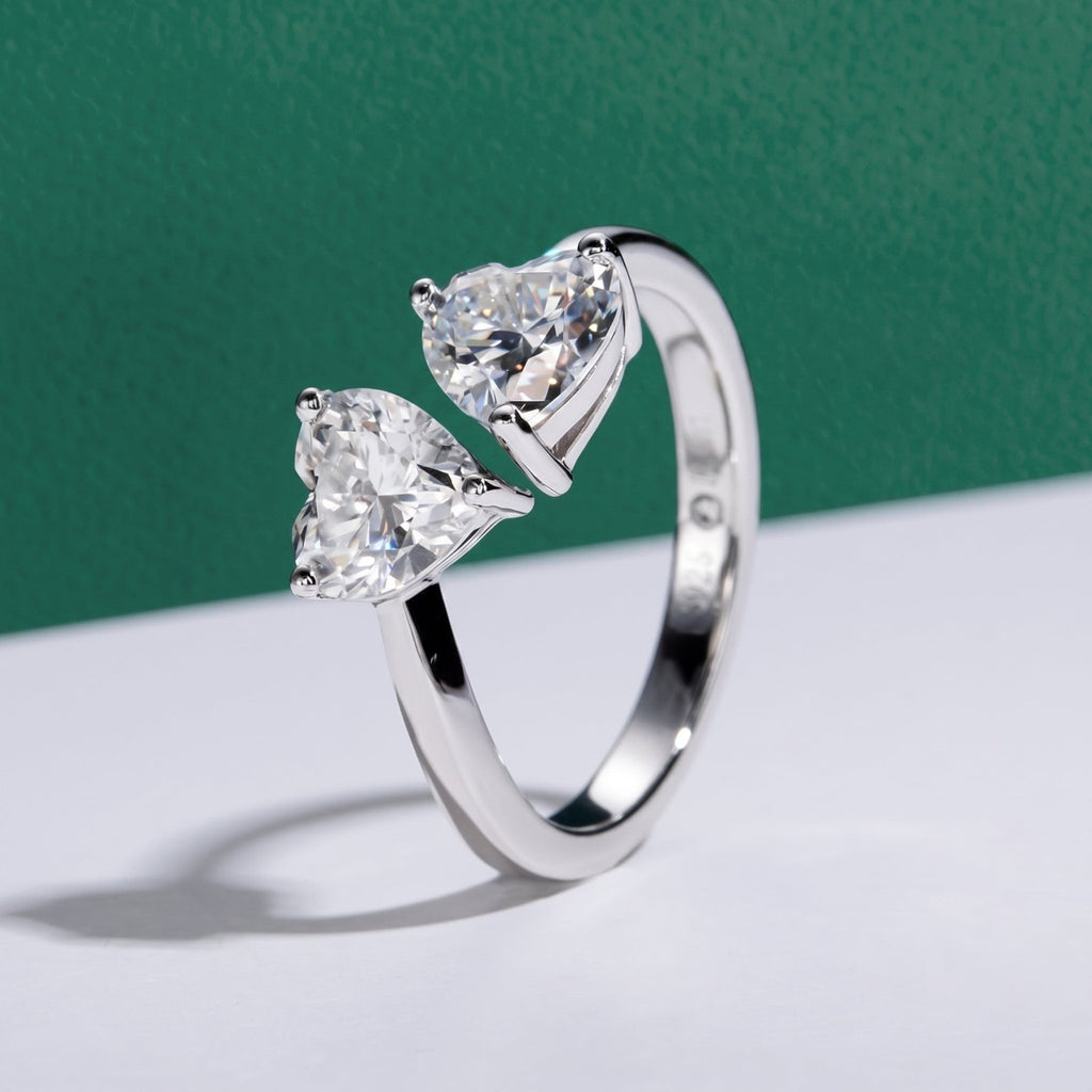 Anel Romeu e Julieta Moissanite Moissanite - Momi Jewel