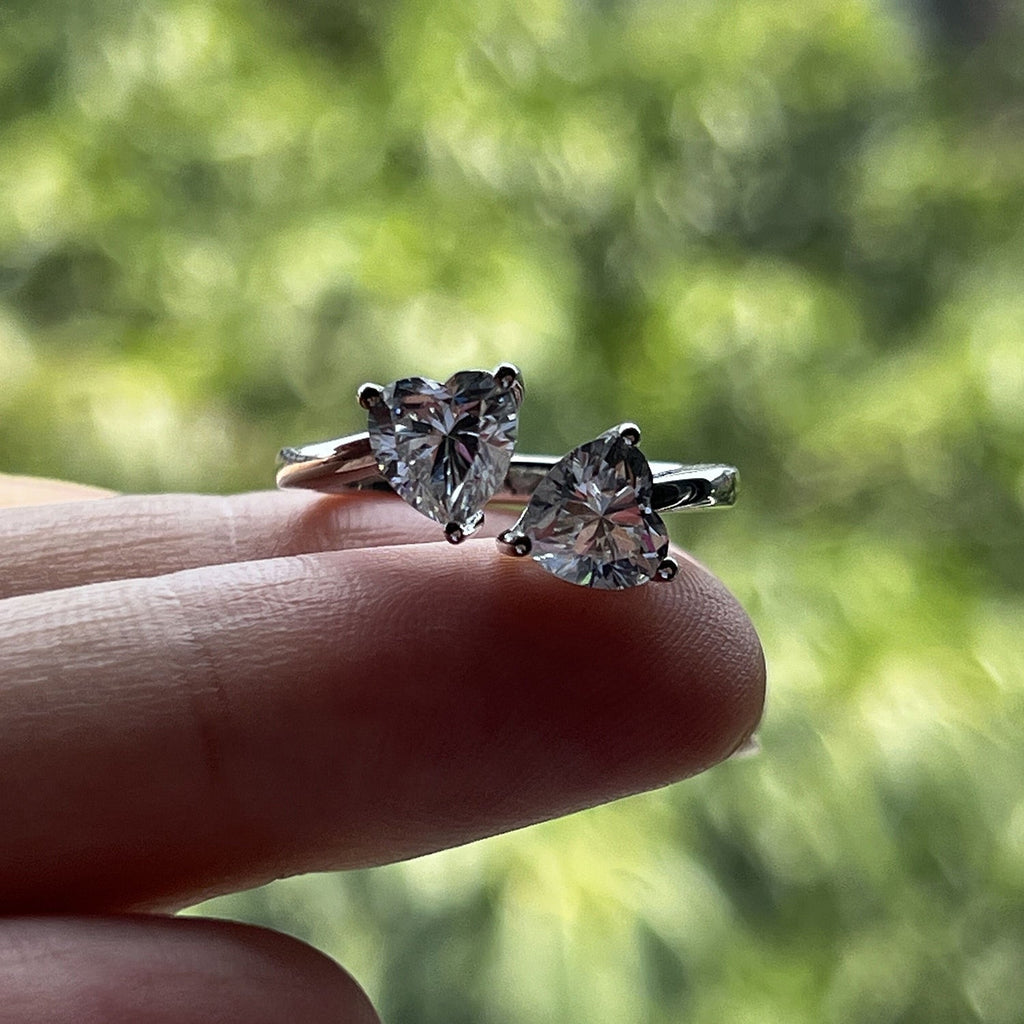 Anel Romeu e Julieta Moissanite Moissanite - Momi Jewel
