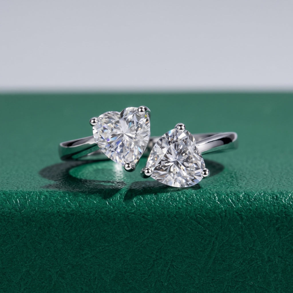 Anel Romeu e Julieta Moissanite Moissanite - Momi Jewel