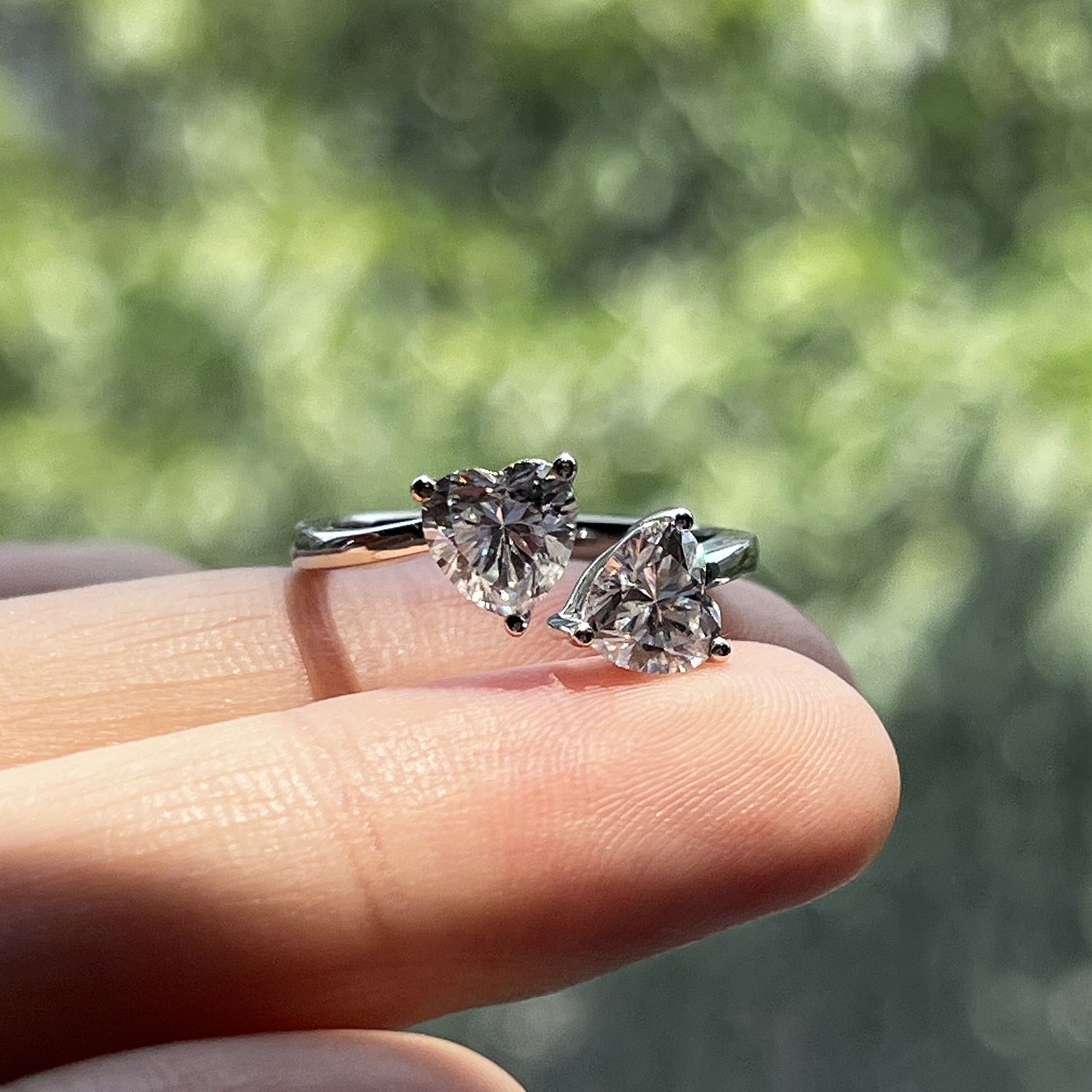 Anel Romeu e Julieta Moissanite Moissanite - Momi Jewel