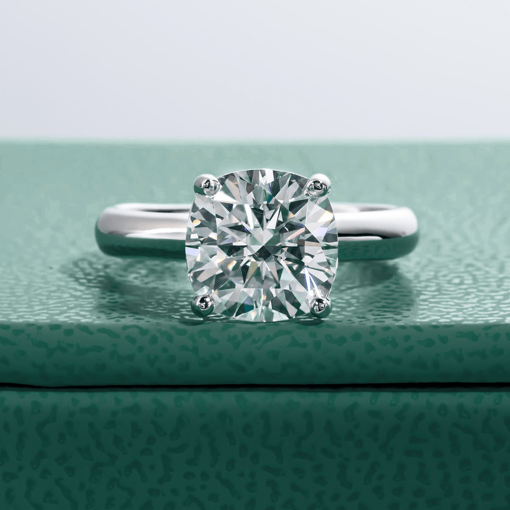 Anel Solitário Cushion Moissanite Moissanite - Momi Jewel