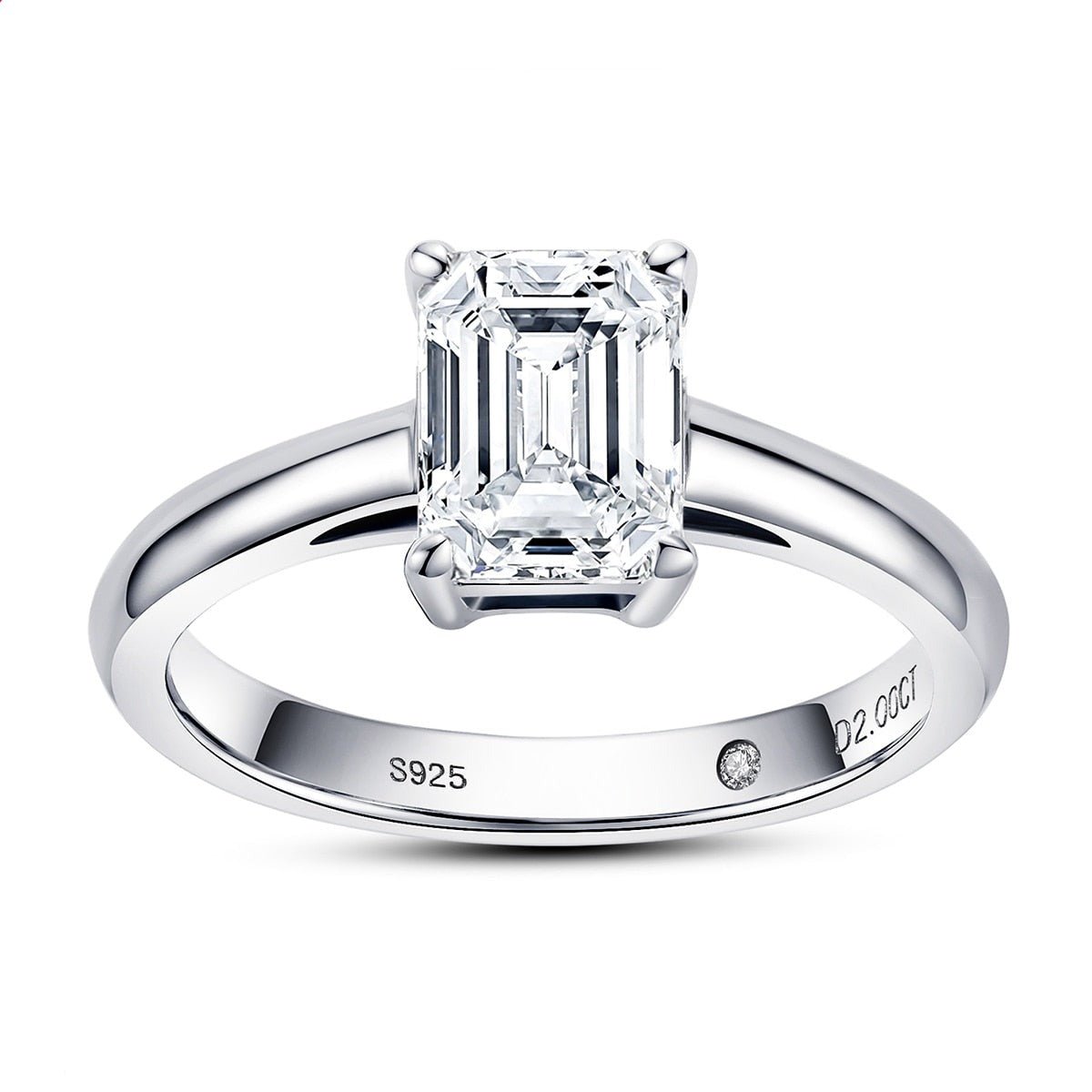 Anel Solitário Esmeralda Moissanite Moissanite - Momi Jewel