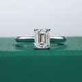 Anel Solitário Esmeralda Moissanite Moissanite - Momi Jewel