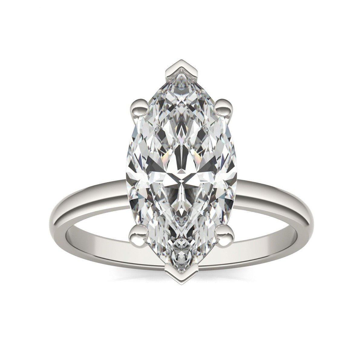 Anel Solitário Marquesa Moissanite Moissanite - Momi Jewel
