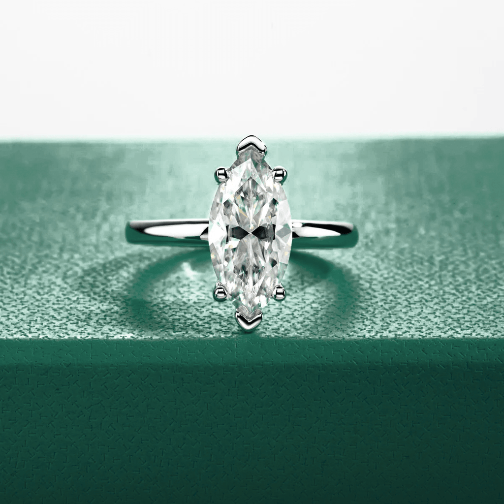 Anel Solitário Marquesa Moissanite Moissanite - Momi Jewel