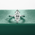 Anel Solitário Marquesa Moissanite Moissanite - Momi Jewel