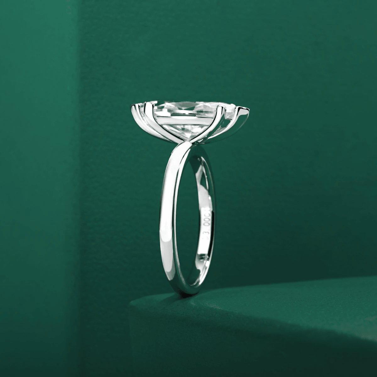 Anel Solitário Marquesa Moissanite Moissanite - Momi Jewel