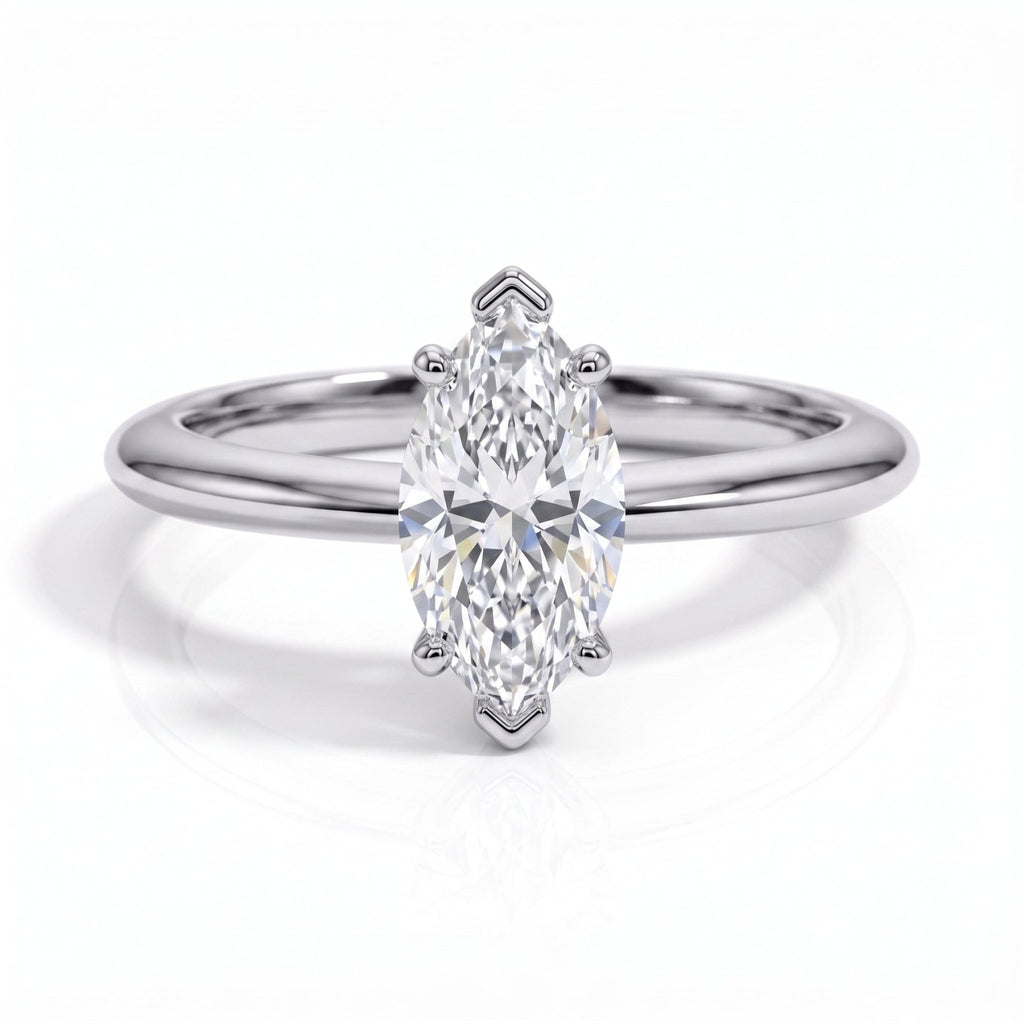 Anel Solitário Marquesa Moissanite Moissanite - Momi Jewel