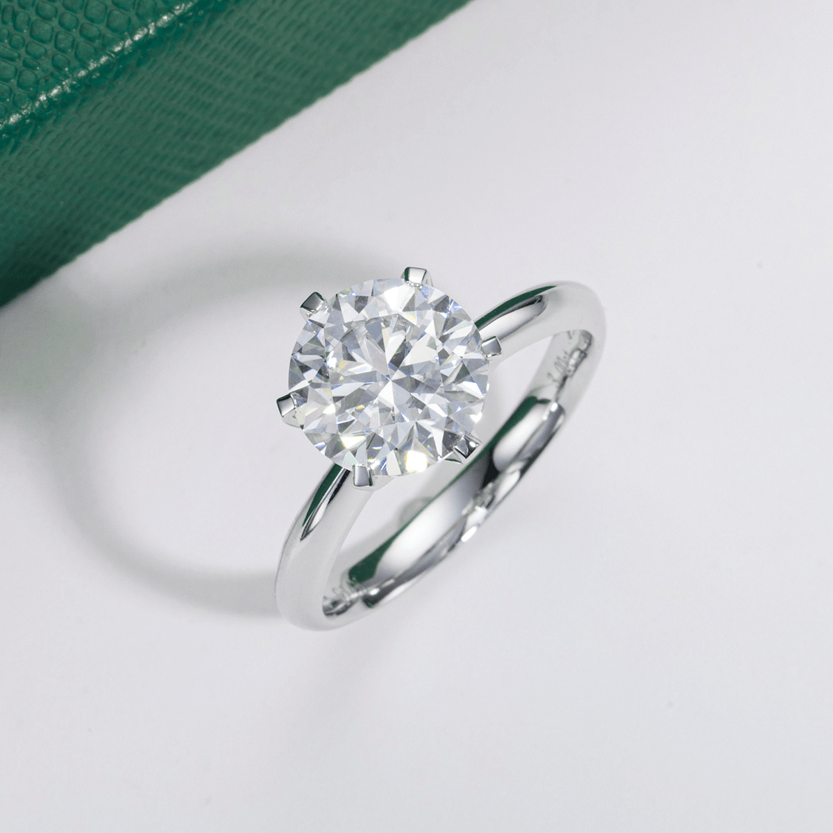 Anel Solitário Moissanite Moissanite - Momi Jewel