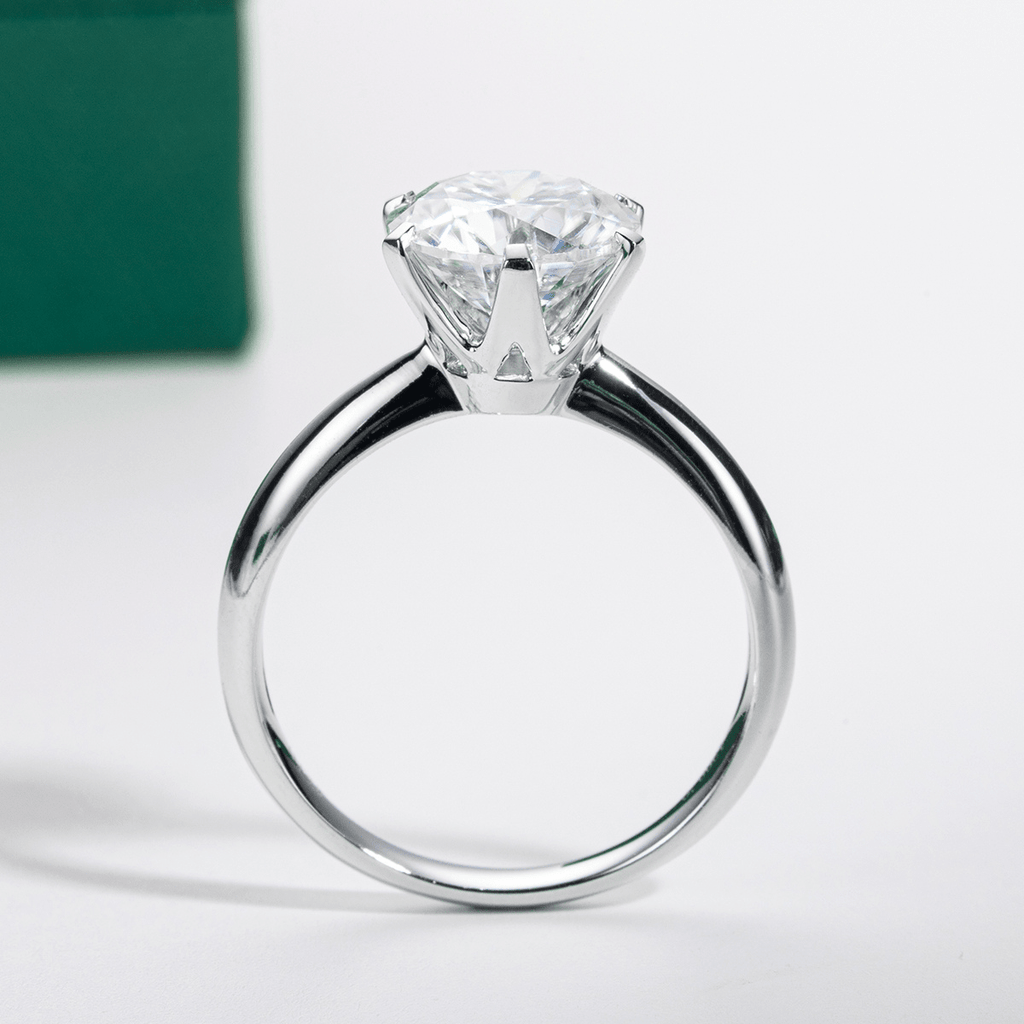 Anel Solitário Moissanite Moissanite - Momi Jewel