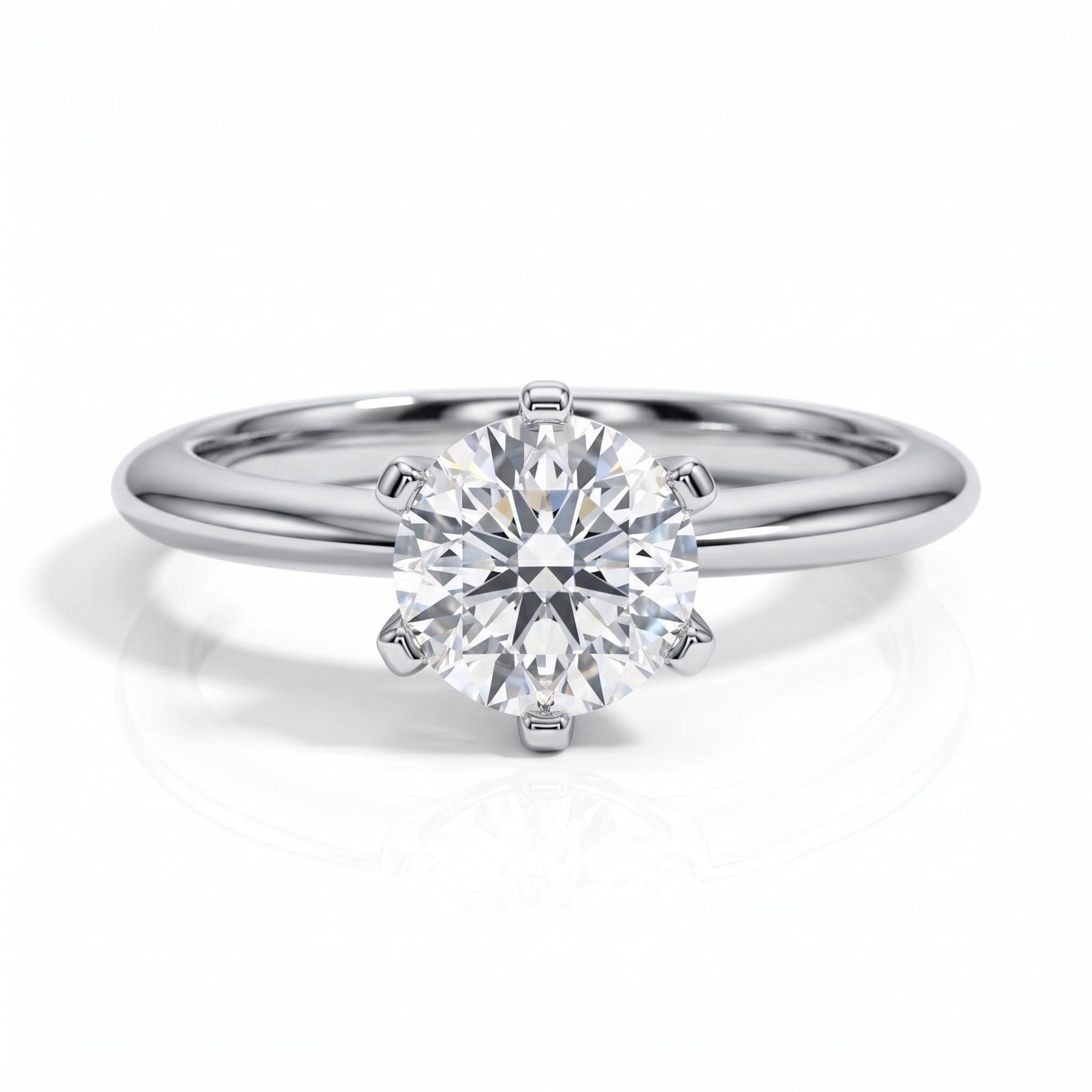 Anel Solitário Moissanite Moissanite - Momi Jewel