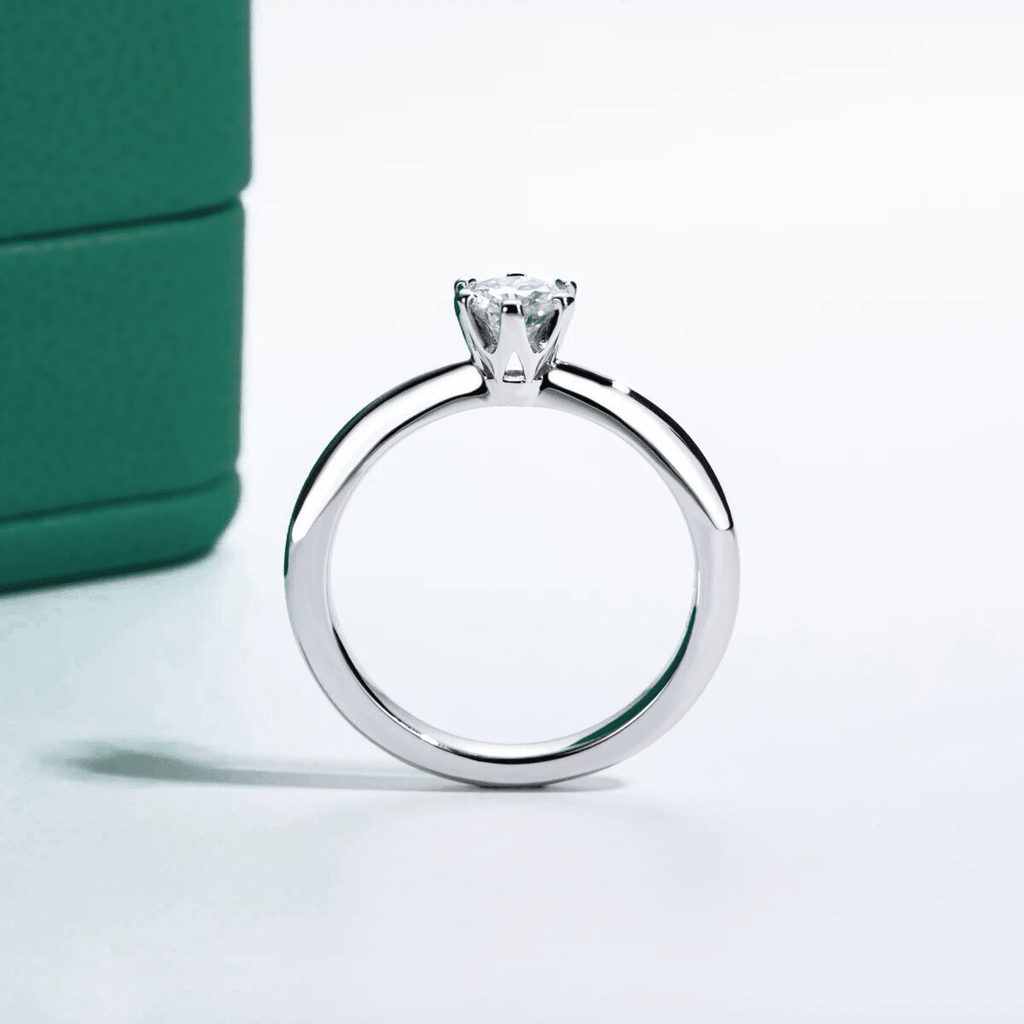 Anel Solitário Moissanite Moissanite - Momi Jewel