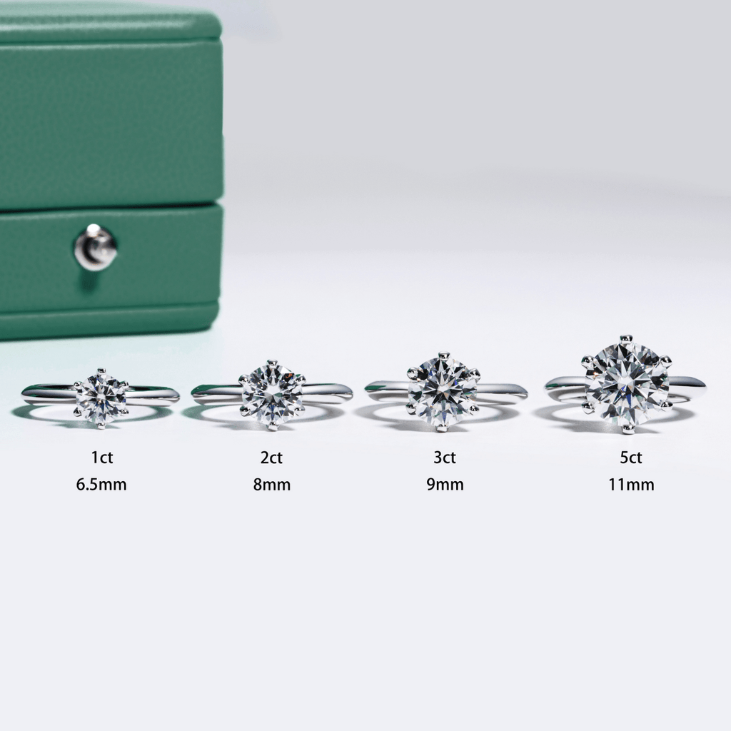 Anel Solitário Moissanite Moissanite - Momi Jewel