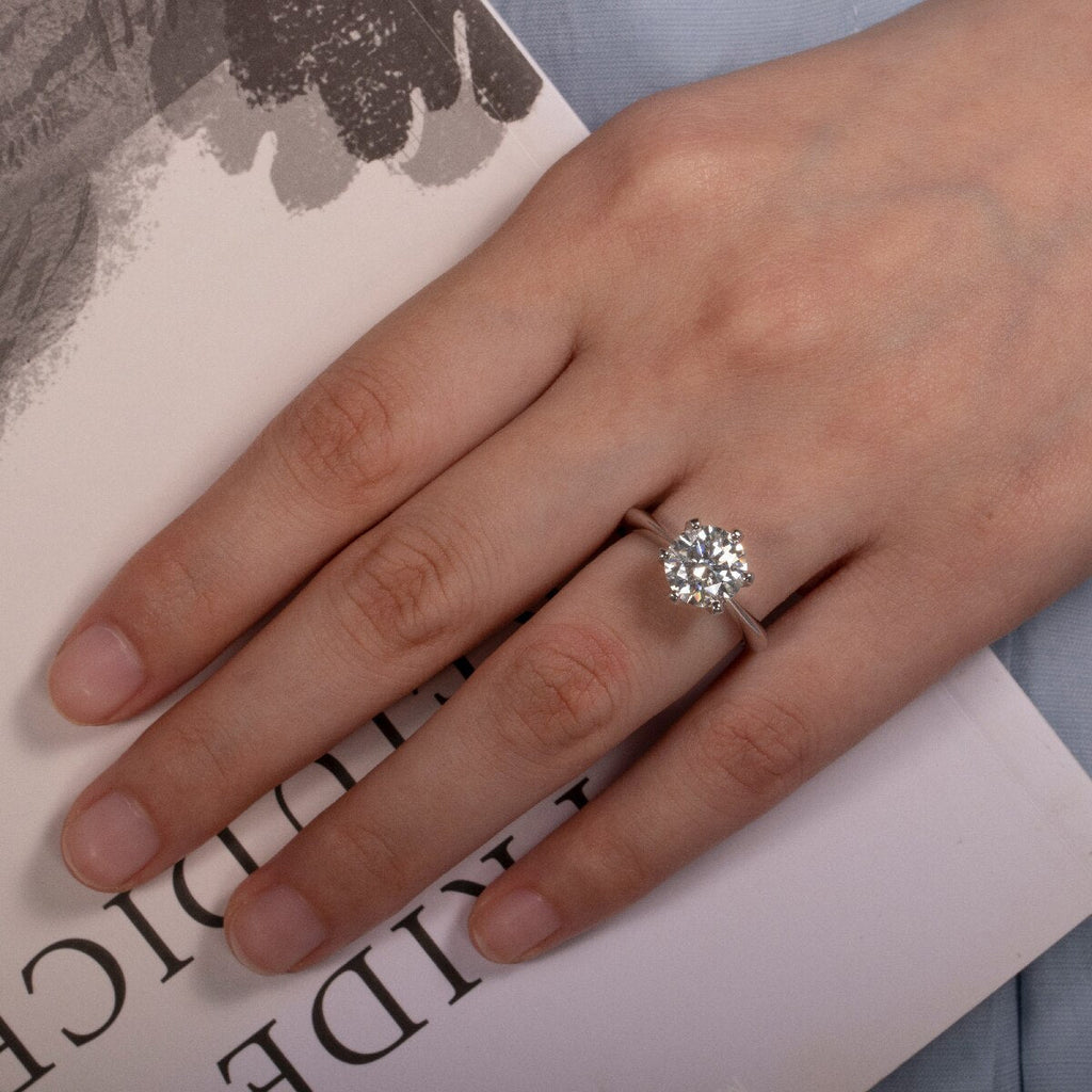 Anel Solitário Moissanite Moissanite - Momi Jewel