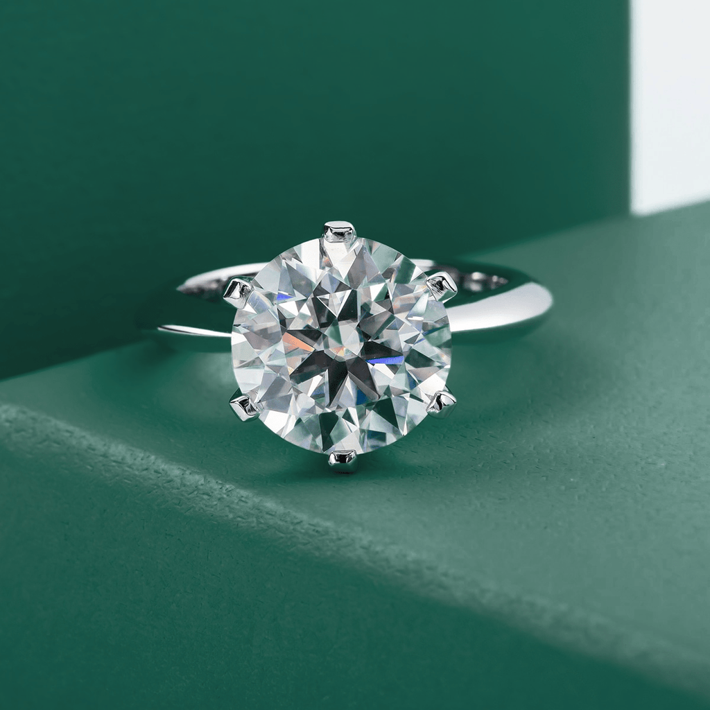 Anel Solitário Moissanite Moissanite - Momi Jewel