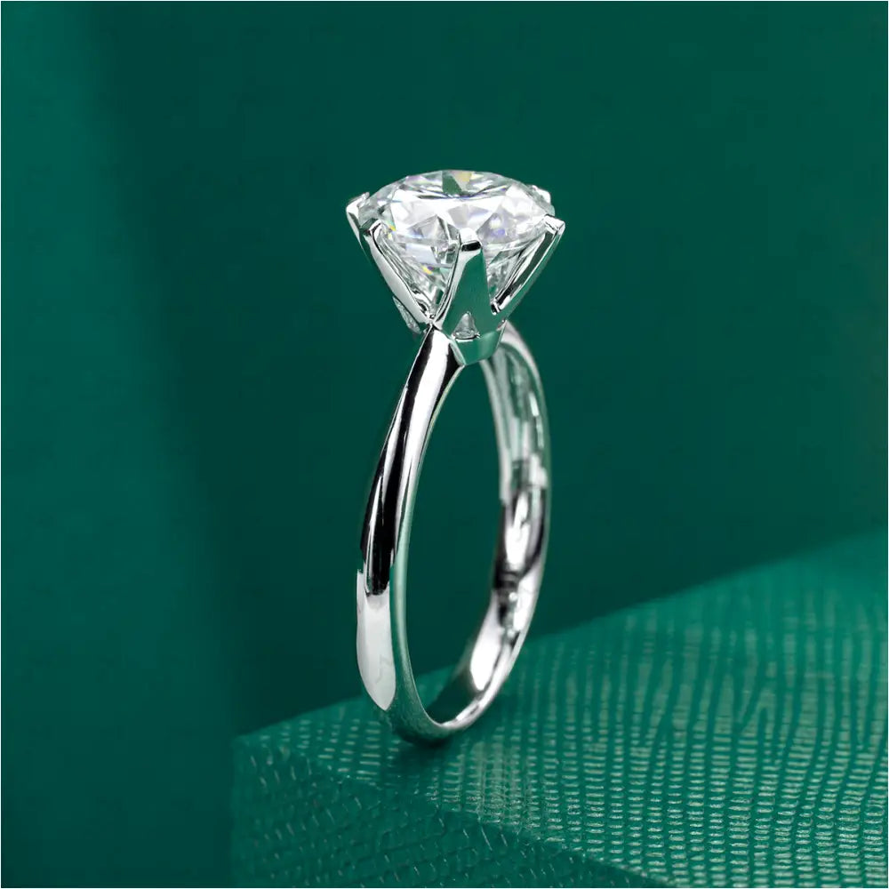 Anel Solitário Moissanite Anel Solitário