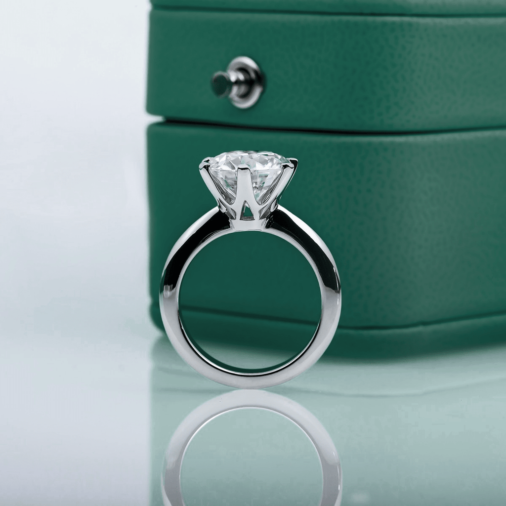 Anel Solitário Moissanite Moissanite - Momi Jewel