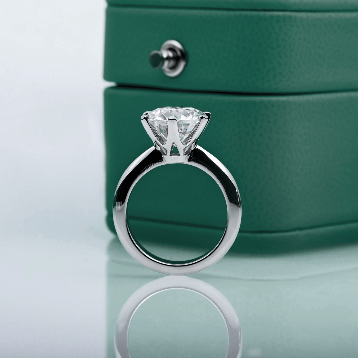 Anel Solitário Moissanite Moissanite - Momi Jewel