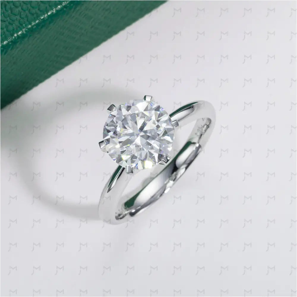 Anel Solitário Moissanite Anel Solitário