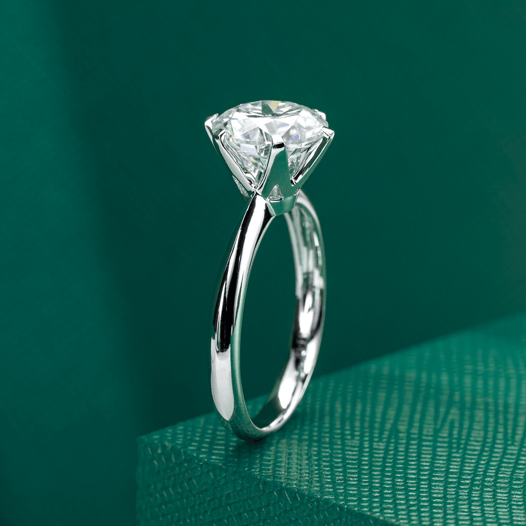 Anel Solitário Moissanite Moissanite - Momi Jewel