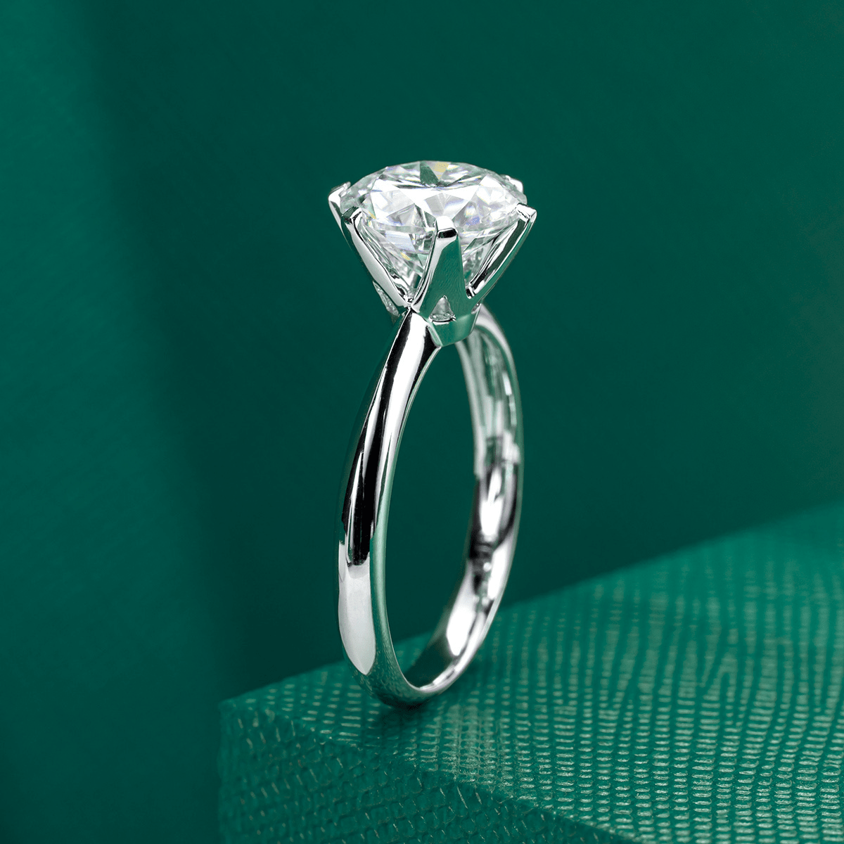 Anel Solitário Moissanite Moissanite - Momi Jewel