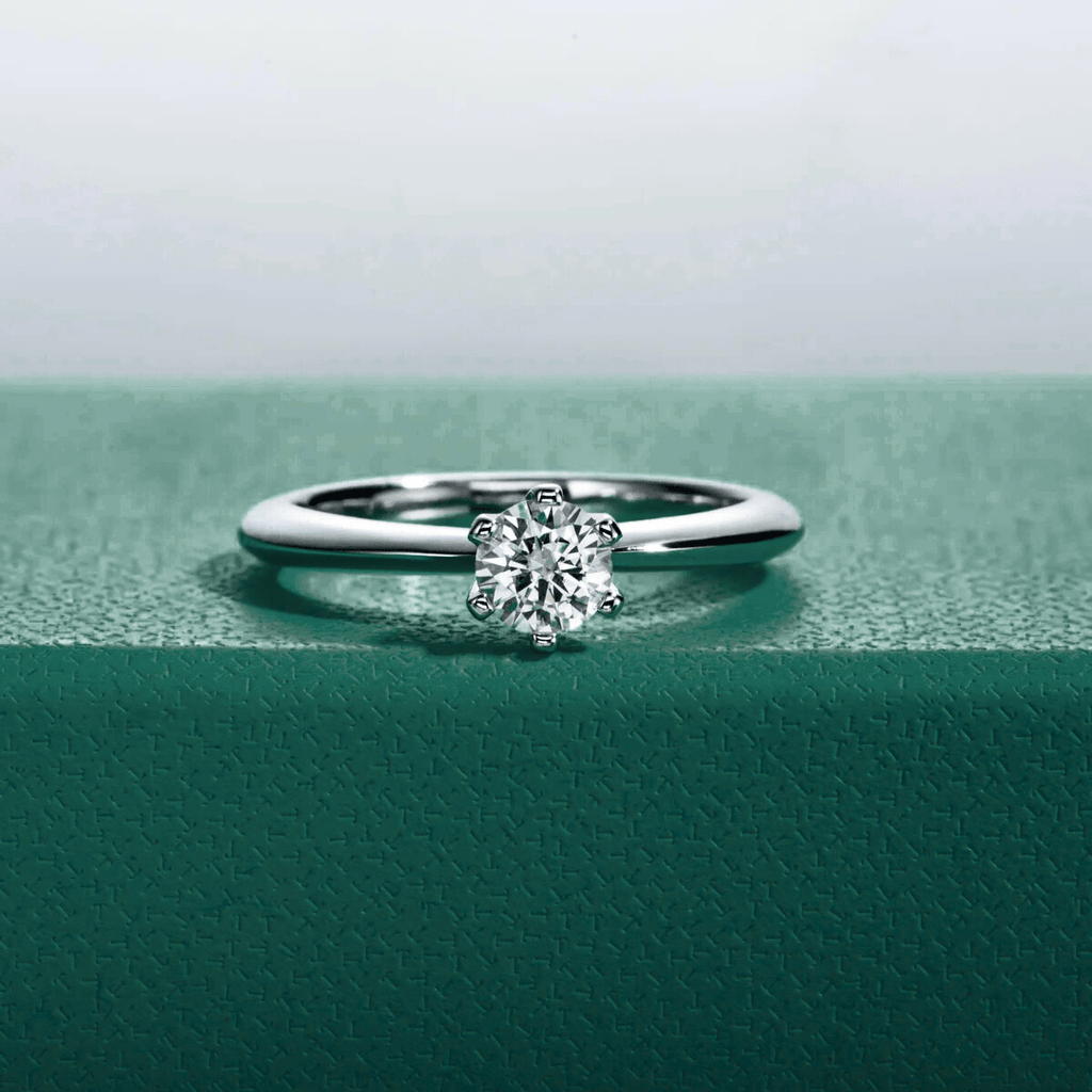 Anel Solitário Moissanite Moissanite - Momi Jewel