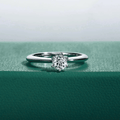 Anel Solitário Moissanite Moissanite - Momi Jewel