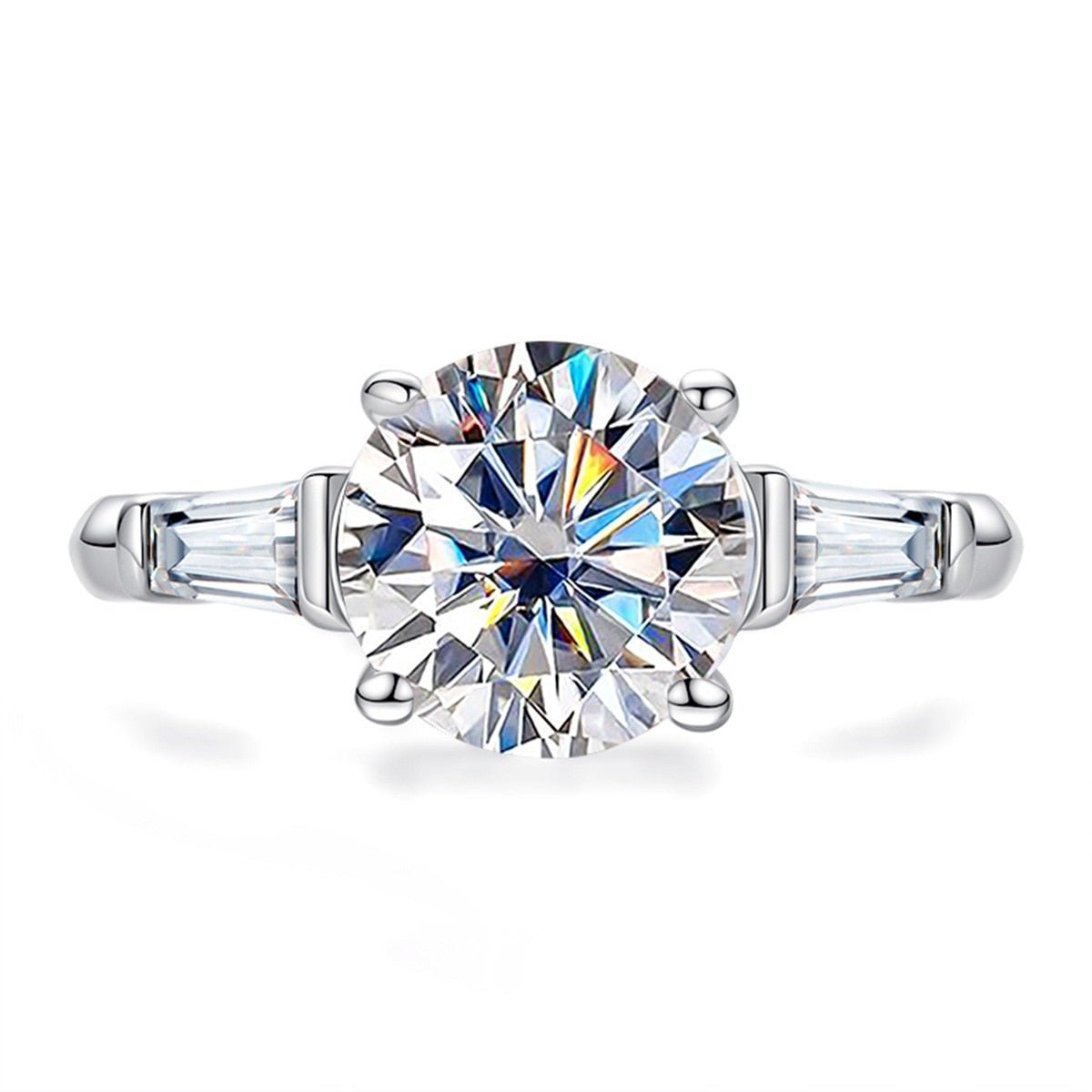 Anel Tríade Brilhante Moissanite Moissanite - Momi Jewel