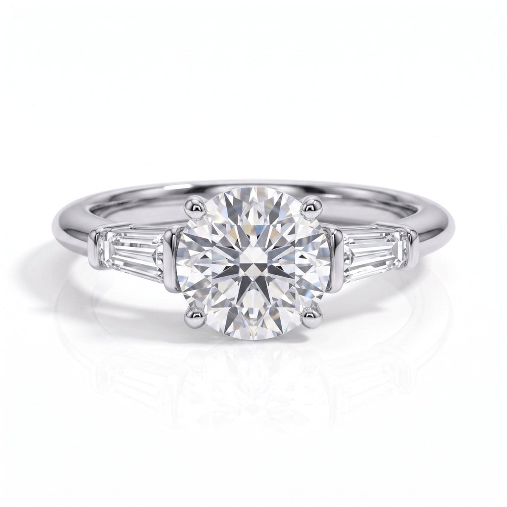 Anel Tríade Brilhante Moissanite Moissanite - Momi Jewel
