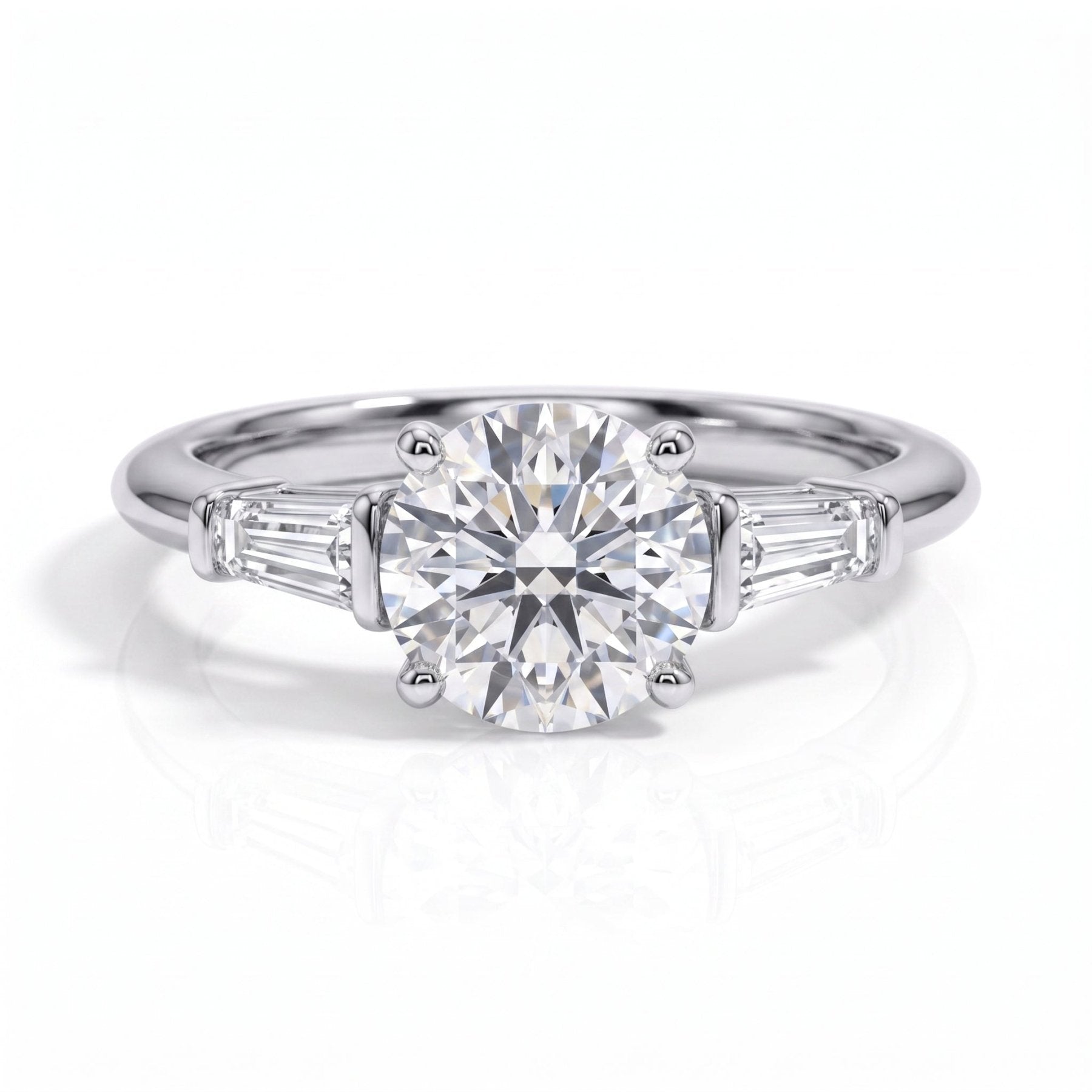 Anel Tríade Brilhante Moissanite Moissanite - Momi Jewel