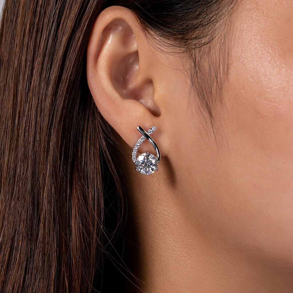 Brinco Aurora Moissanite Moissanite - Momi Jewel