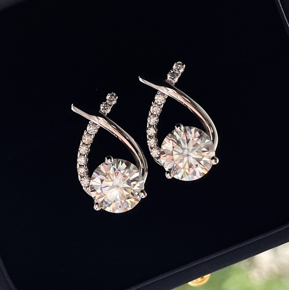 Brinco Aurora Moissanite Moissanite - Momi Jewel