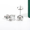 Brinco Brilhante Haste em Ouro 10k Moissanite - Momi Jewel