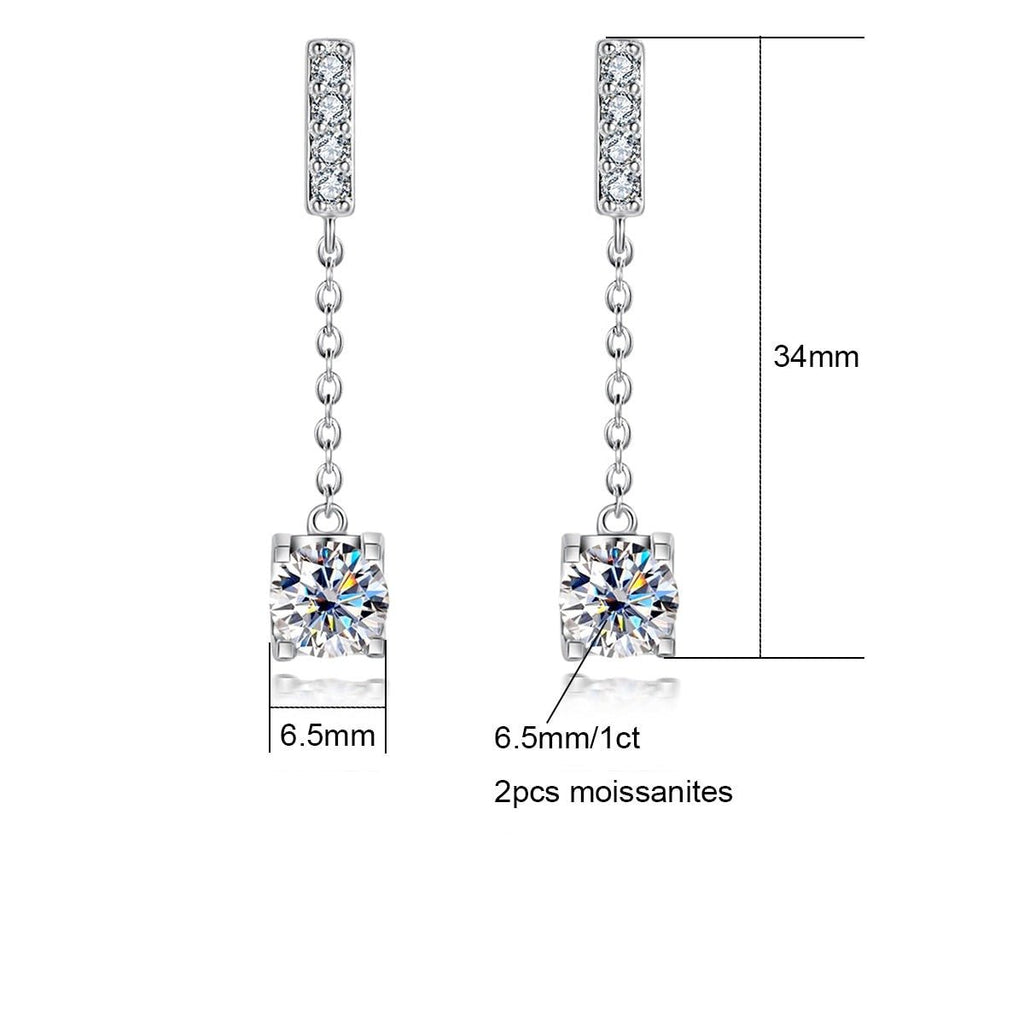 Brinco Celestial Moissanite Moissanite - Momi Jewel