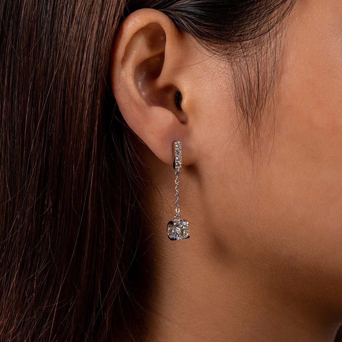 Brinco Celestial Moissanite Moissanite - Momi Jewel