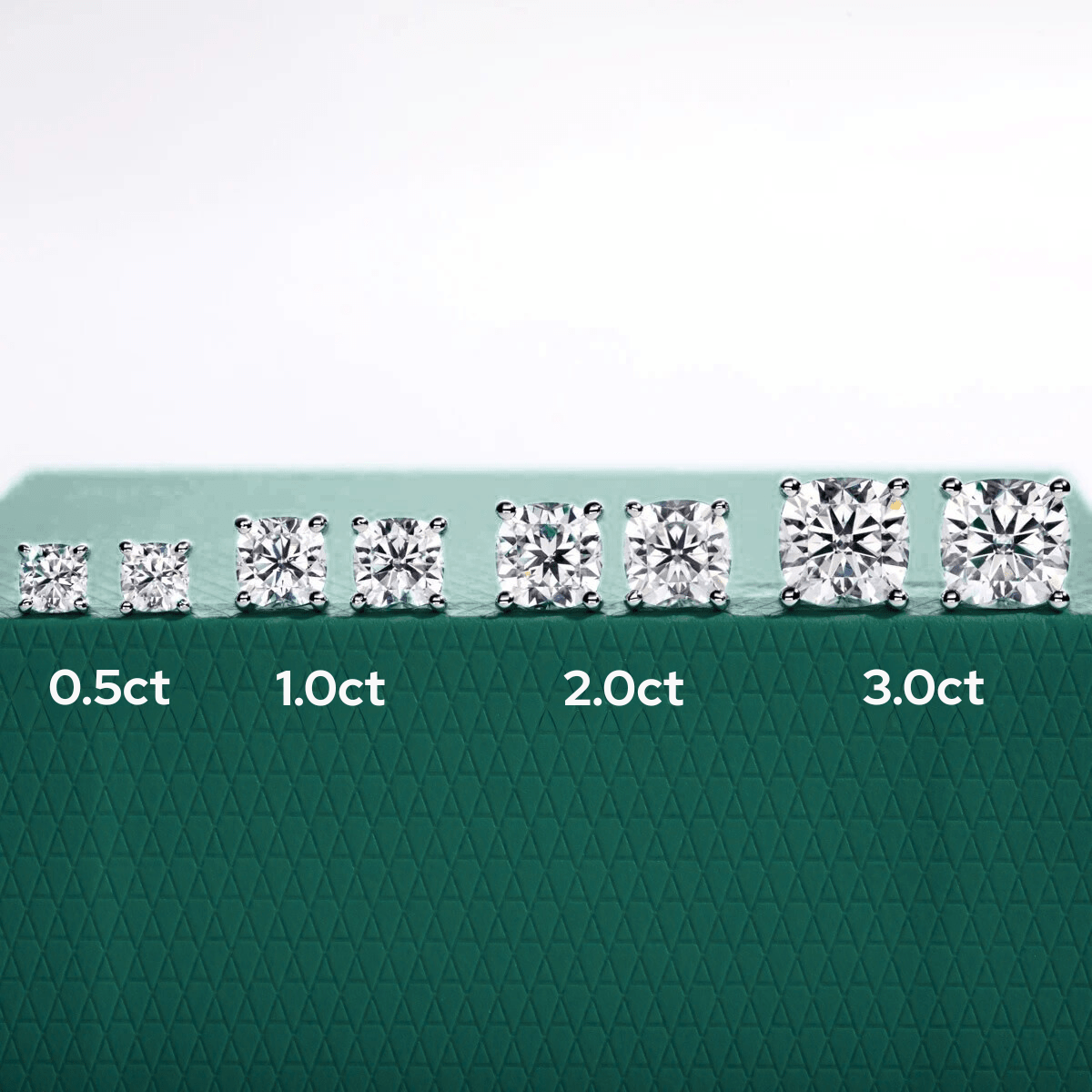 Brinco Cushion Moissanite Moissanite - Momi Jewel