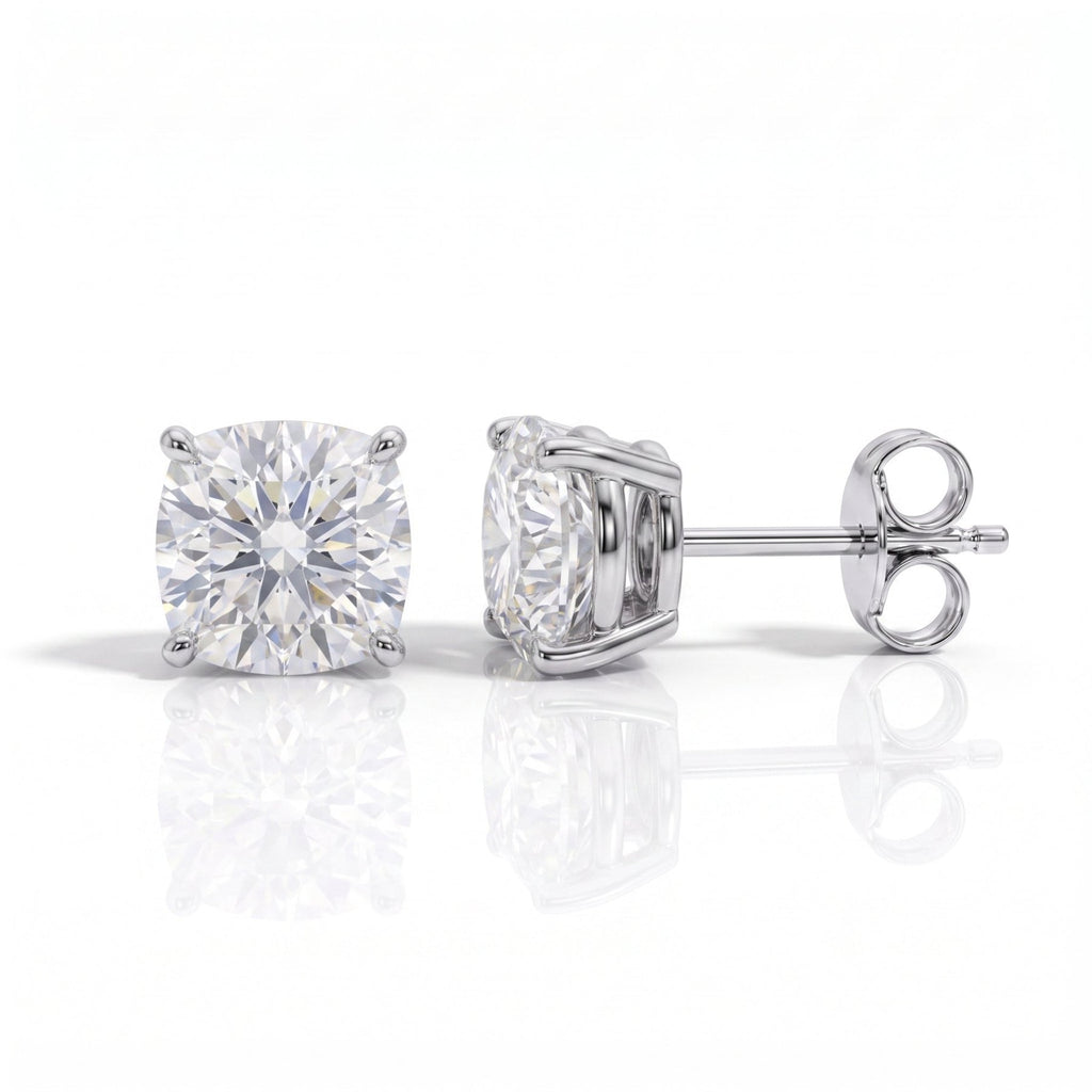 Brinco Cushion Moissanite Moissanite - Momi Jewel