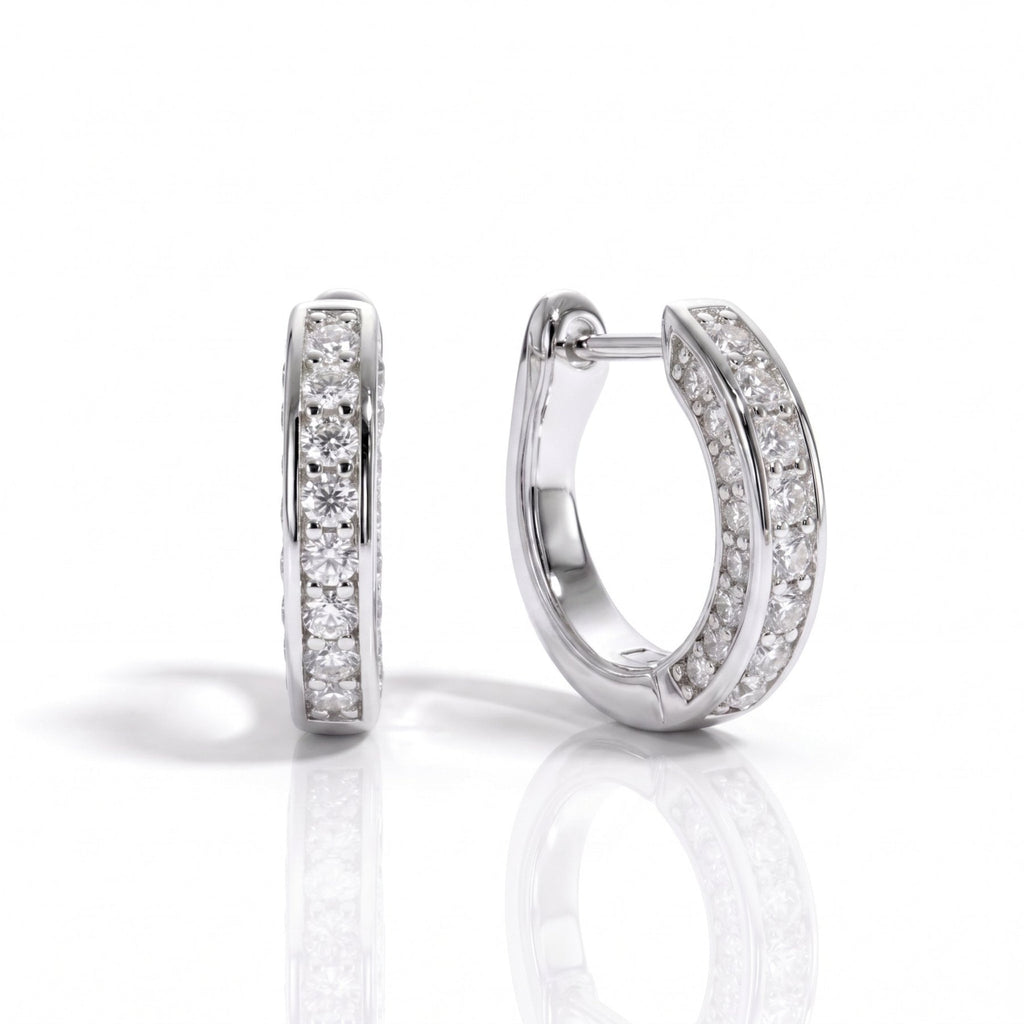 Brinco de Argola Luxury Moissanite Moissanite - Momi Jewel