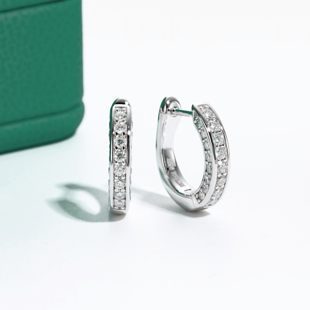 Brinco de Argola Luxury Moissanite Moissanite - Momi Jewel