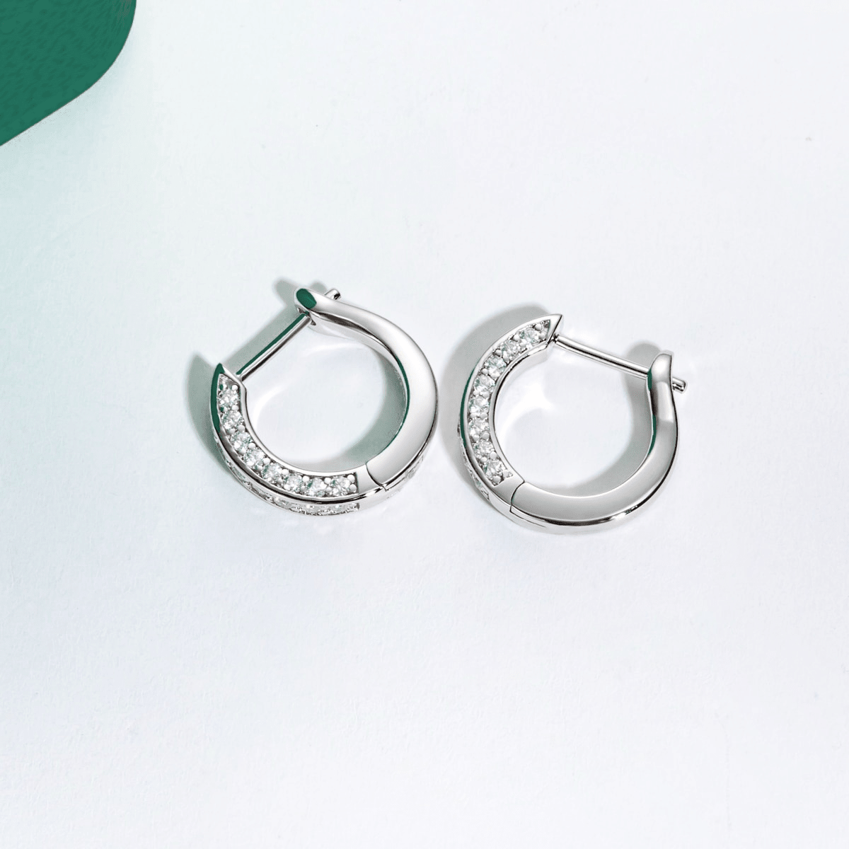 Brinco de Argola Luxury Moissanite Moissanite - Momi Jewel