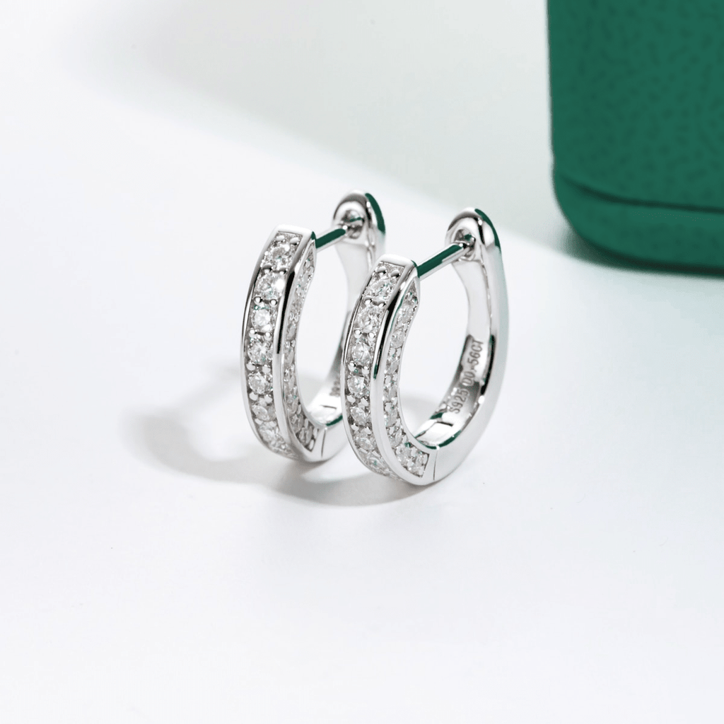 Brinco de Argola Luxury Moissanite Moissanite - Momi Jewel
