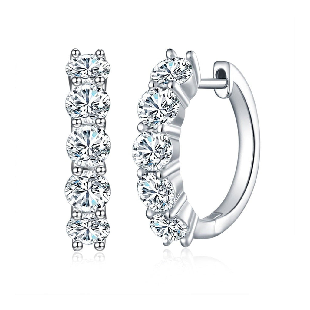 Brinco de Argola Moissanite Moissanite - Momi Jewel