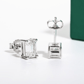 Brinco Esmeralda Haste em Ouro 10k Moissanite - Momi Jewel