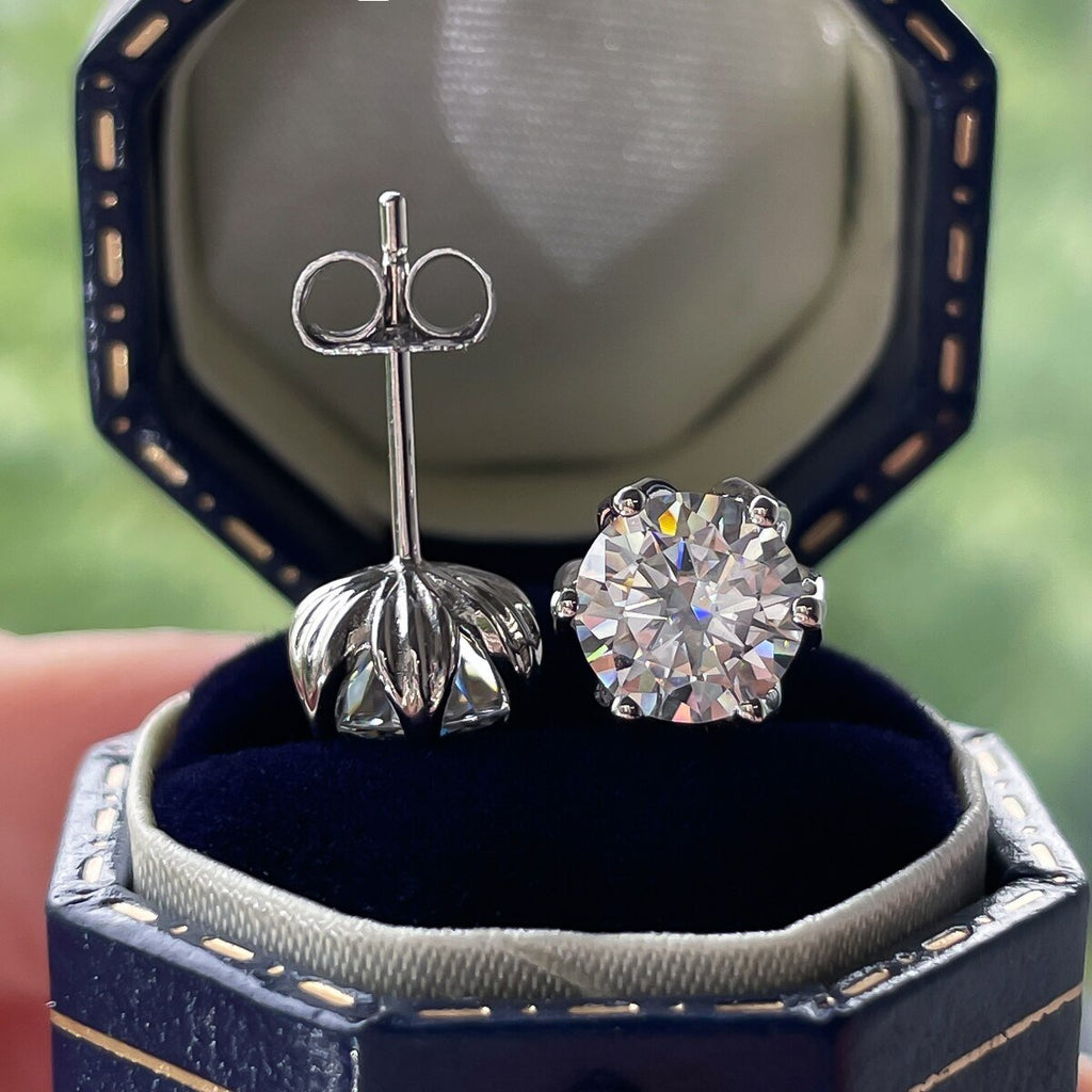 Brinco Flor de Lótus Moissanite Moissanite - Momi Jewel