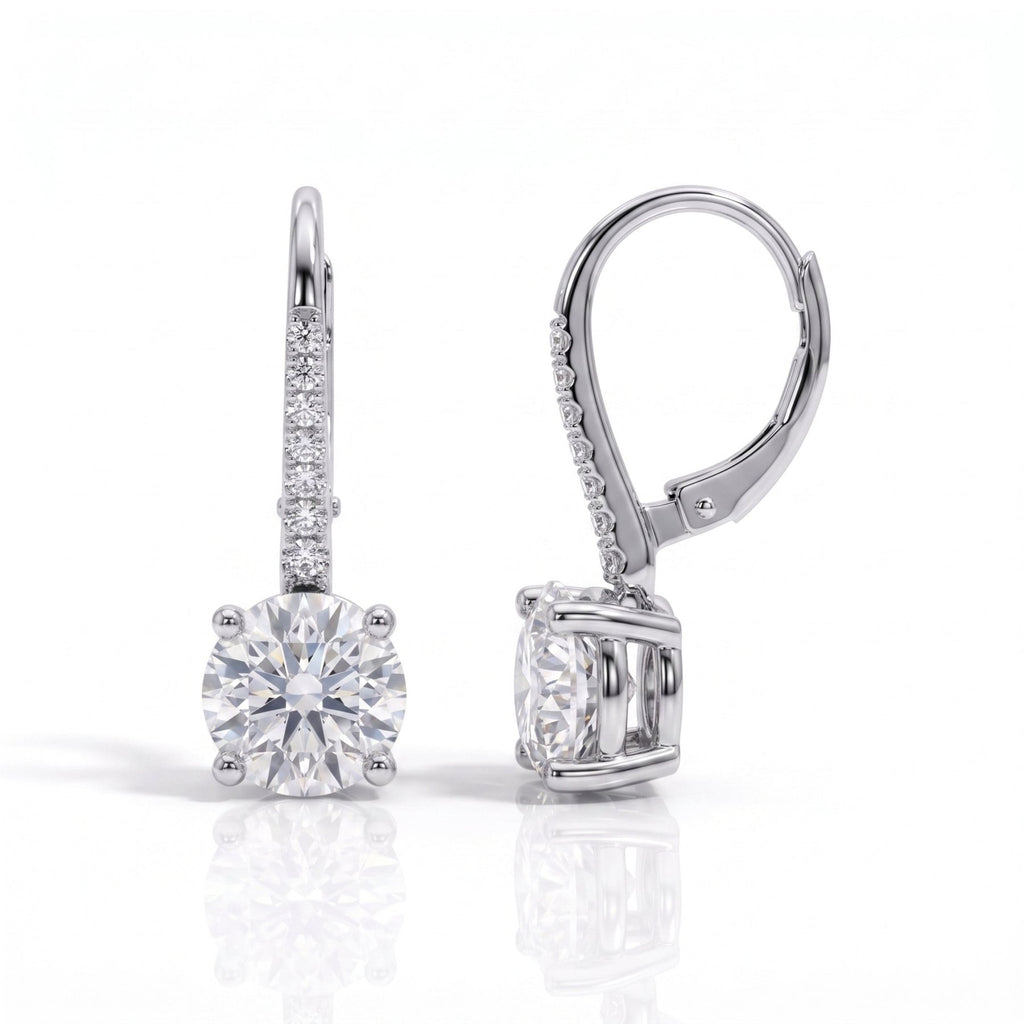 Brinco Gota Brilhante Moissanite Moissanite - Momi Jewel
