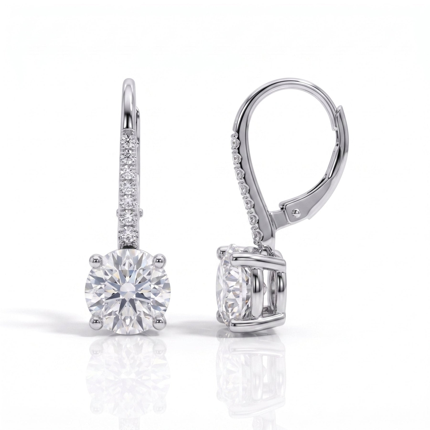 Brinco Gota Brilhante Moissanite Moissanite - Momi Jewel