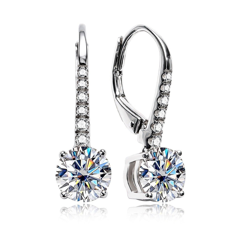 Brinco Gota Brilhante Moissanite Moissanite - Momi Jewel