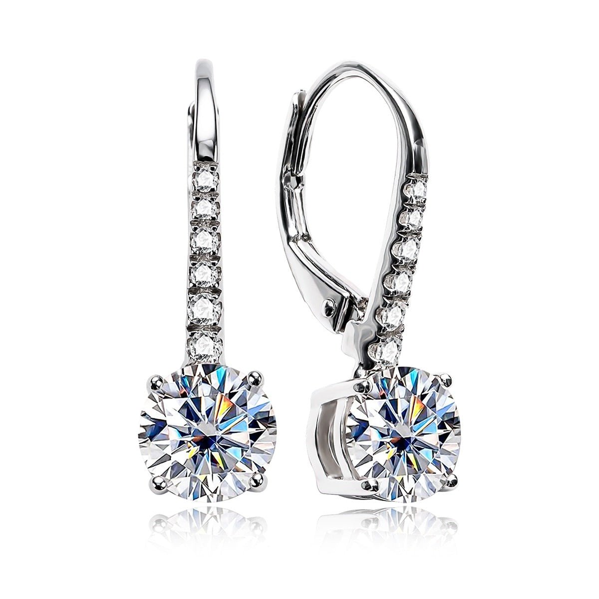 Brinco Gota Brilhante Moissanite Moissanite - Momi Jewel